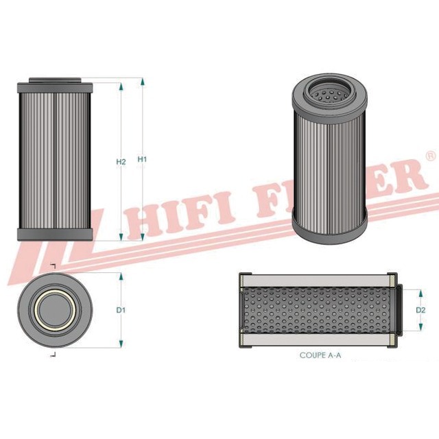 Filtre Hydraulique SH 75212 Hifi Filter référence fournisseur HIFSH75212